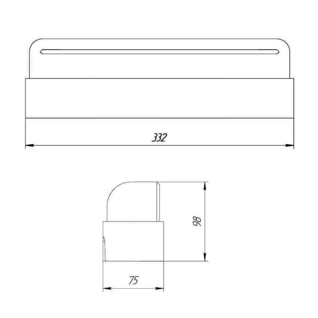 LED Светильник для шаговой плиты STONE Светлая Галька 330х75х98мм